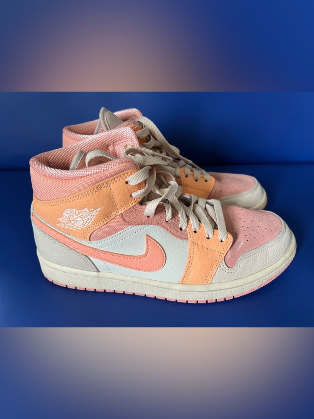 Nike Women’s Jordan Pink & Peach High-Top Sneakers 8.5